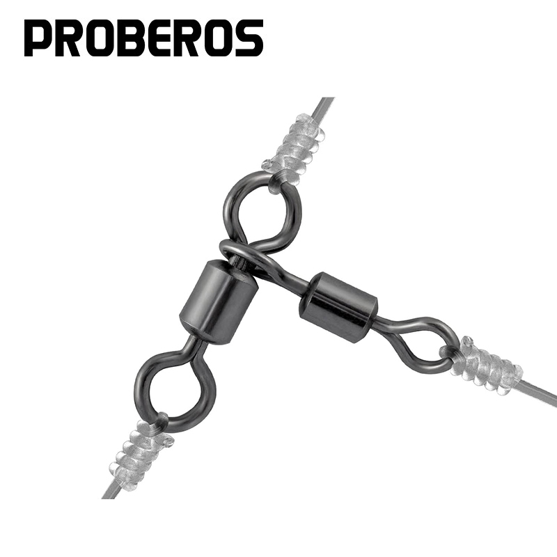 Saltwater Fishing Hook - PRO BEROS 50Pcs 3 Way Swivels