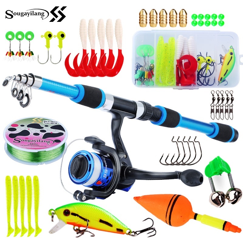Saltwater Fishing Hook - Sougayilang Kids Fishing Pole Set Full