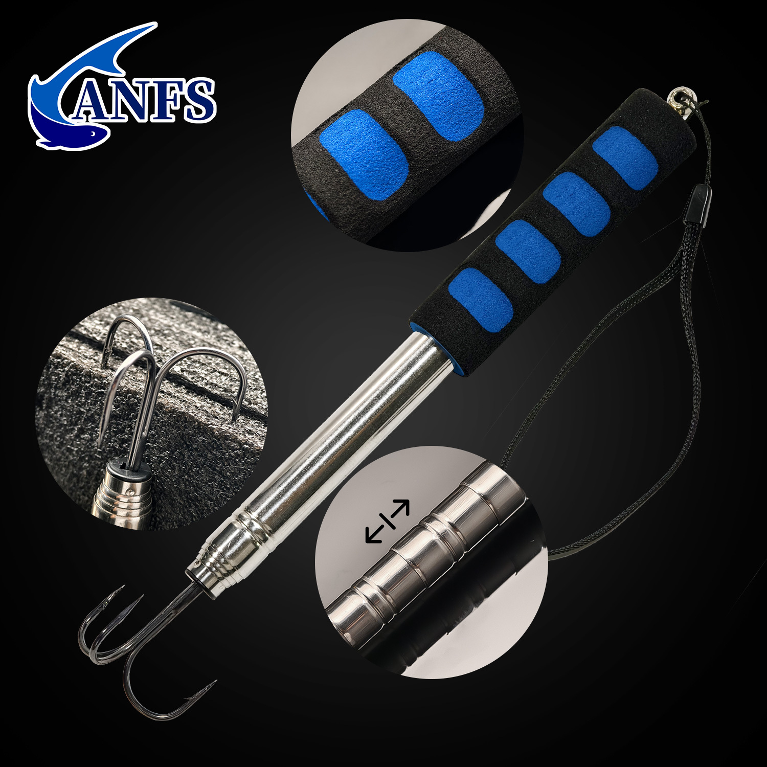 ANFS 1pcTelescopic Fishing Gaf - Saltwater Fishing Hook 评论和价格