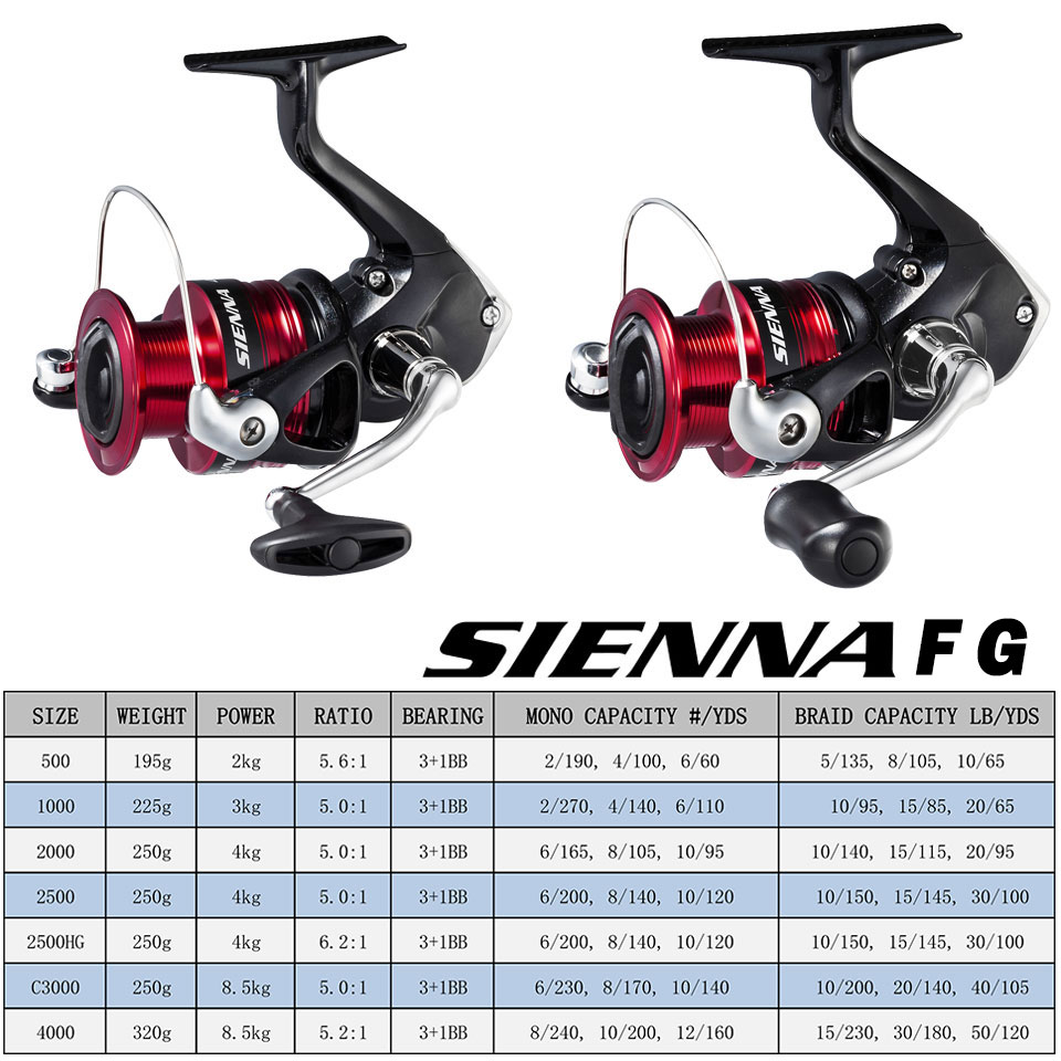 SHIMANO SIENNA Spinning Fishin - Fishing Equipment Daiwa 评论和价格