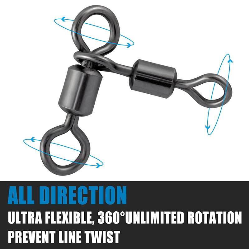 PRO BEROS 50Pcs 3 Way Swivels  - Saltwater Fishing Hook 评论和价格